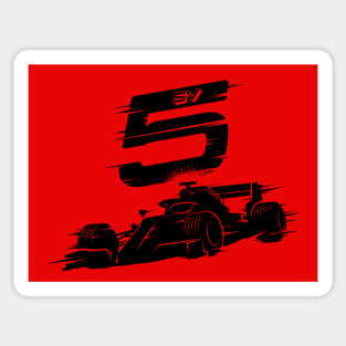 We Race On! 5 [Black] Sticker